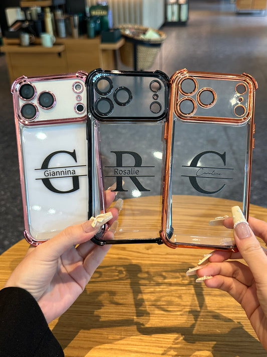 Personalized Name & Initials Phone Case – Custom Monogram Gift for Her, Clear Protective Case