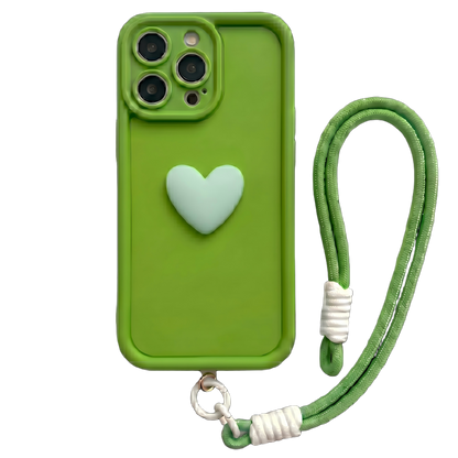 Custom Name Statement Series: Fashionable 3D Matte Heart Phone Case
