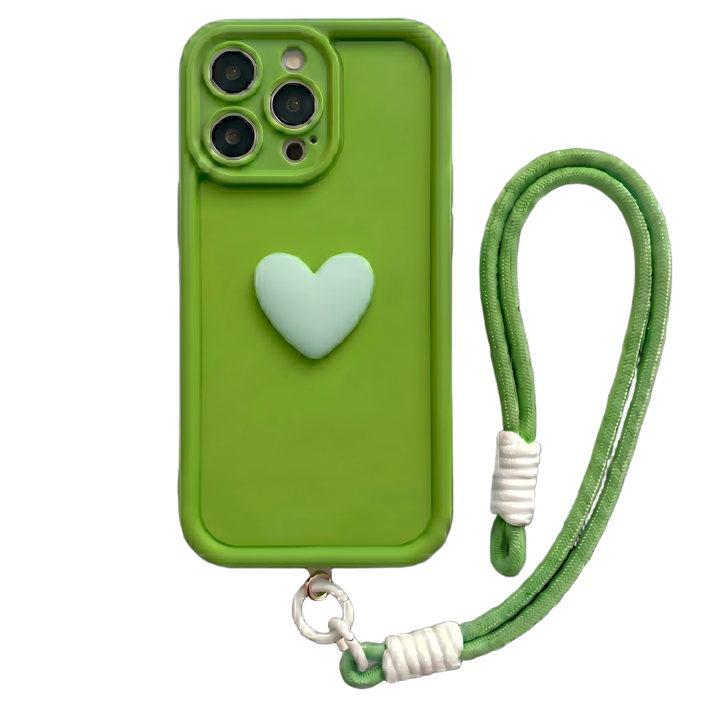 Fashionable 3D Cute Heart Custom Name Signature Series Phone Case