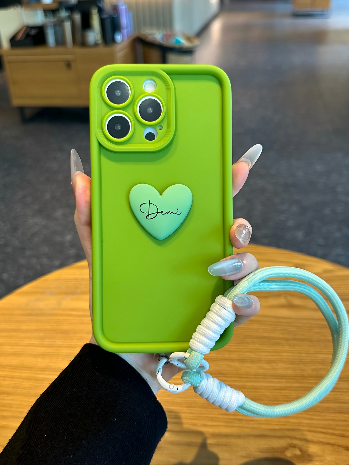 Personalized Signature Phone Case with Raised Heart – Add Your Name
