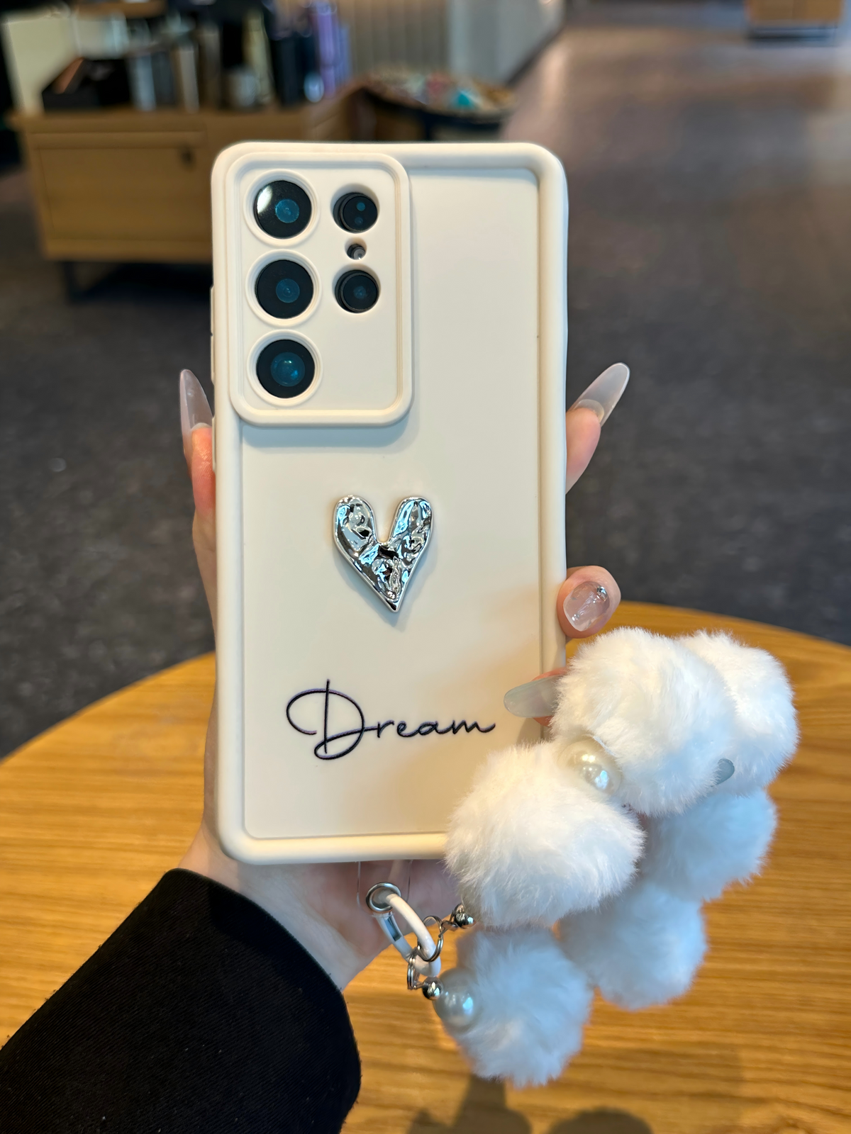 Custom Name Phone Case with 3D Silver/Gold Heart – Make It Truly Yours