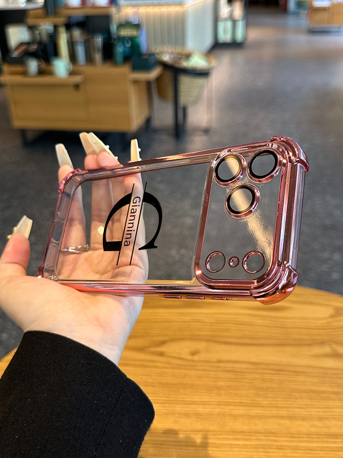 Personalized Name & Initials Phone Case – Custom Monogram Gift for Her, Clear Protective Case
