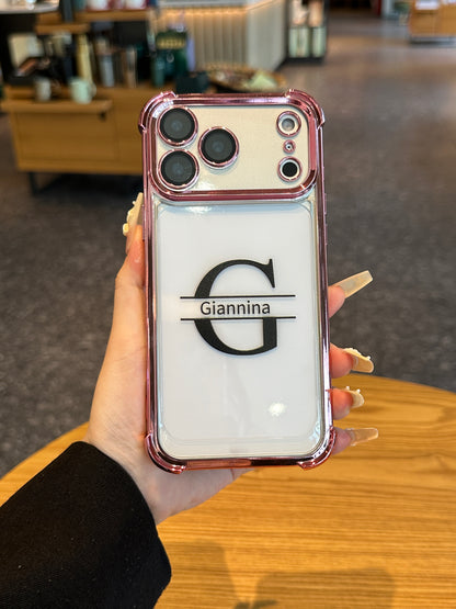 Personalized Name & Initials Phone Case – Custom Monogram Gift for Her, Clear Protective Case