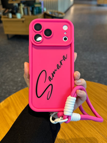 Custom Handwritten Script Phone Case - Bold Contrast Name Matte Case