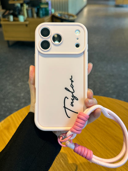 Custom Handwritten Script Phone Case - Bold Contrast Name Matte Case