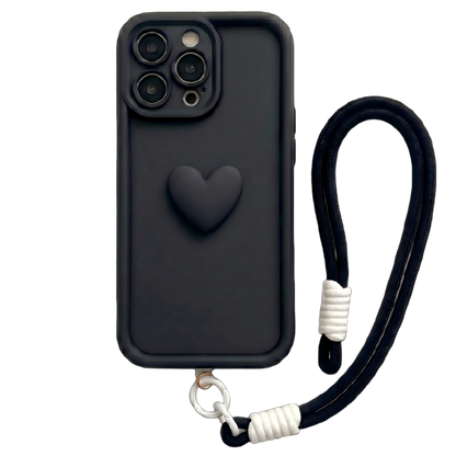 Custom Name Statement Series: Fashionable 3D Matte Heart Phone Case