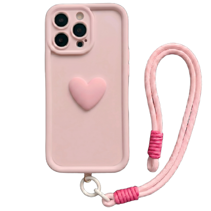 Custom Name Statement Series: Fashionable 3D Matte Heart Phone Case