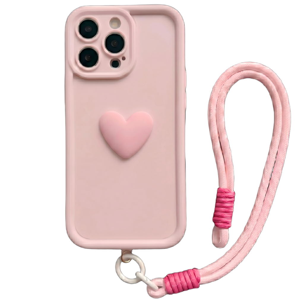 Personalized Name Macaron Series: Fashionable 3D Sweet Heart Case